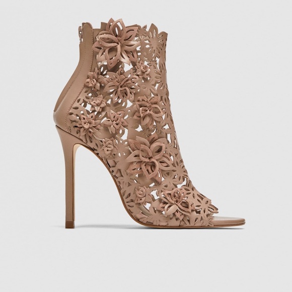 Nwt Zara wraparound leather high heels - Picture 3 of 8